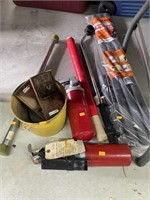 2 fire extinguishers, rat traps, misc