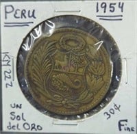 1954 Peruvian coin