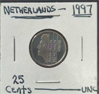 Uncirculated 1997 Netherlands coin