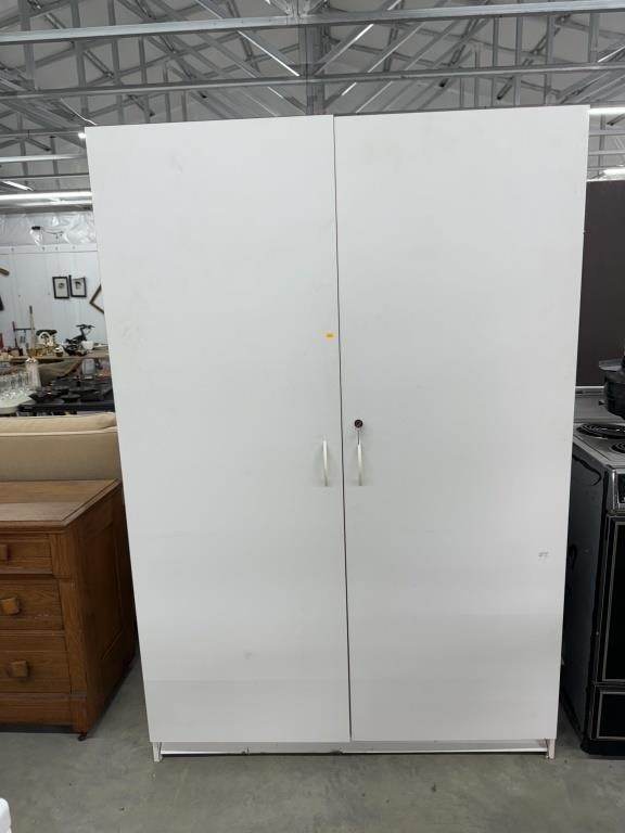 White storage cabinet