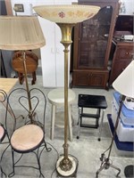 Vintage brass w/ marble bottom floor lamp