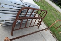 Two Old Iron Bed Pieces