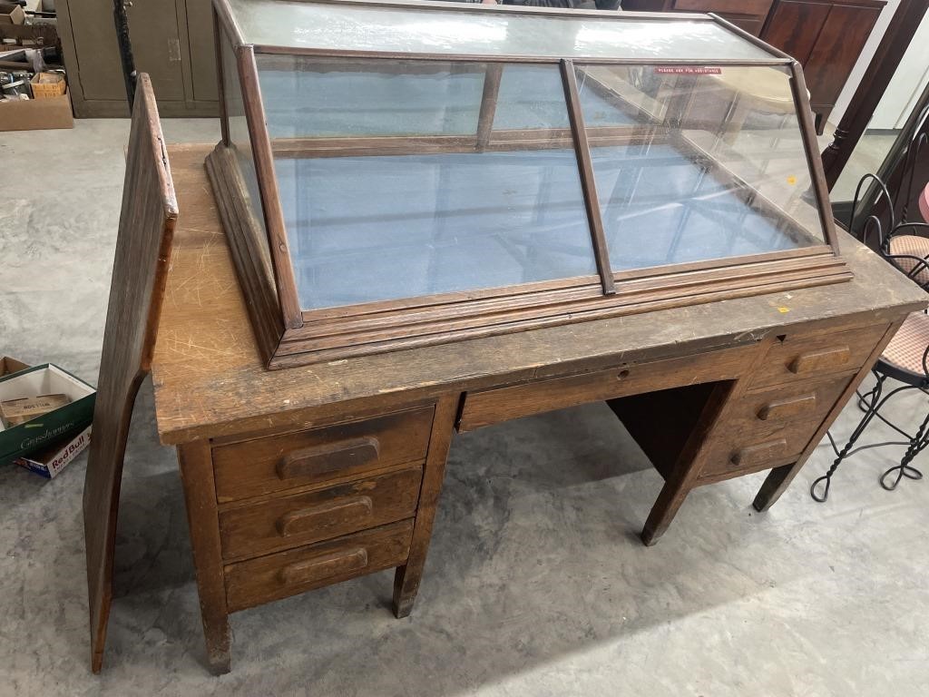 Antique counter top store display case