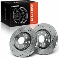 Front Drilled and Slotted Disc Brake Rotors