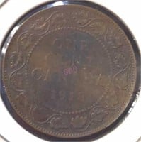 1918 large Canadian penny