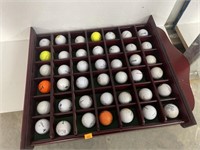 Golf balls in display