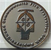 Commonwealth fire protection challenge coin