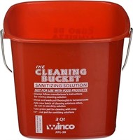 Winco PPL-3R Cleaning Bucket, 3-Quart, Red Sanitiz