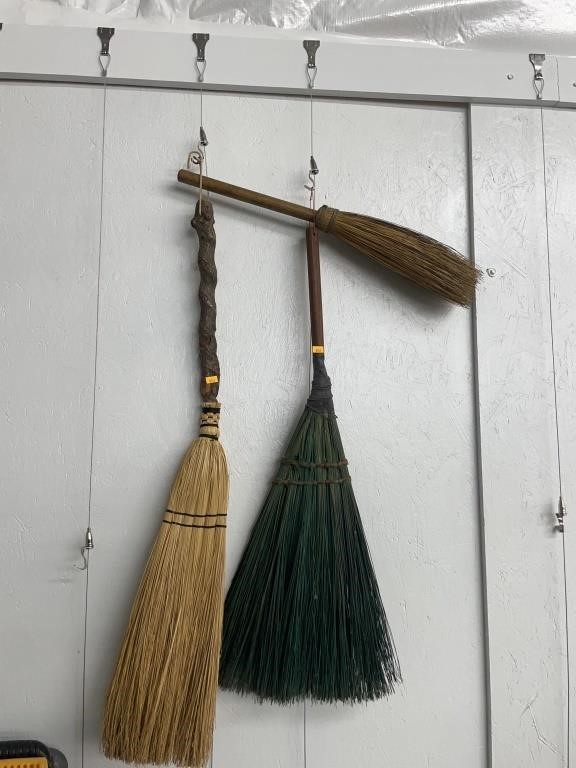 Vintage handmade brooms