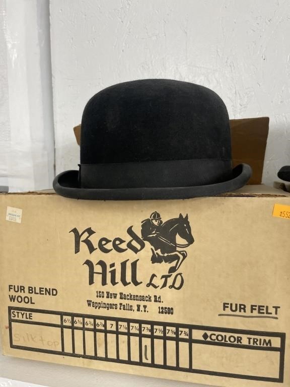 Vintage Reed hill silk top derby hat