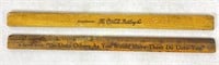 Pair of Coca-Cola 12'' Wooden Rulers