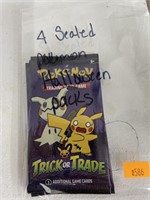 4 sealed Pokémon Halloween packs