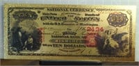 24k gold-plated banknote Bismarck $10