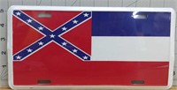 Rebel flag vanity car tag