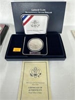 Lewis and Clark silver proof dollar