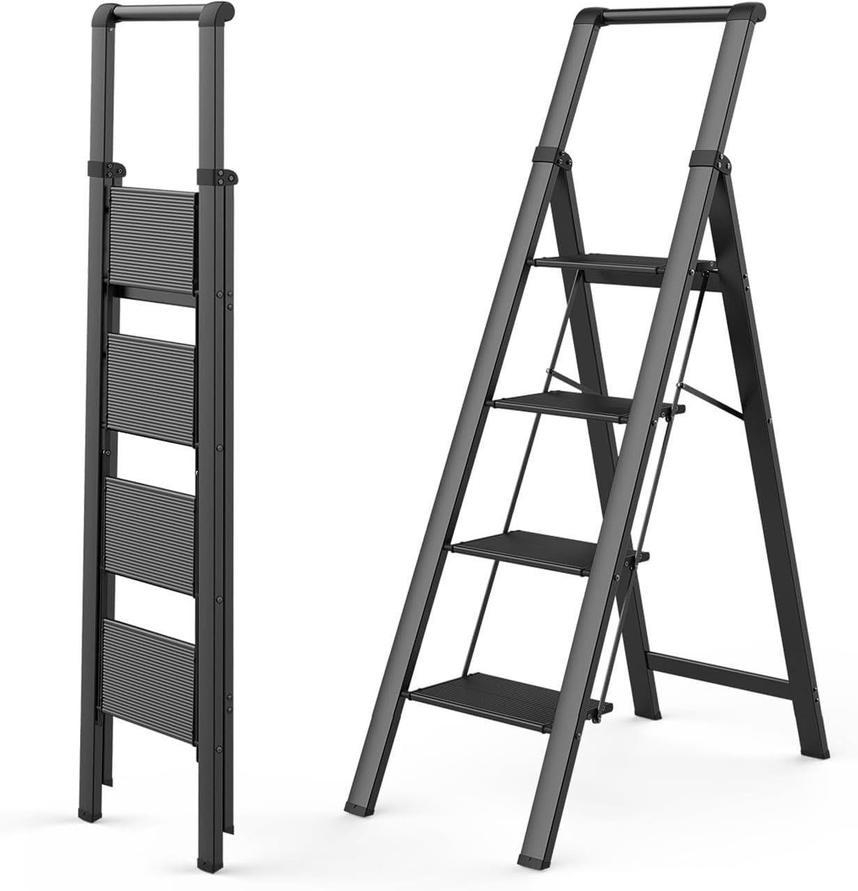 Step Ladder 4 Step Folding Anti-Slip Pedal