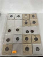 16 Indian head pennies