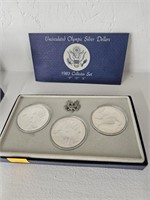 1983 Olympic silver coin set