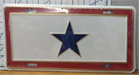 Military service flag USA made license plate tag