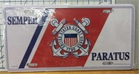 Us Coast guard USA made license plate tag