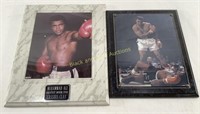 (2) Framed Muhammad Ali (1) Signed Photos