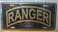 Ranger USA made license plate tag