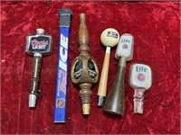 Lot Of 6 Vintage Beer Bar Taps