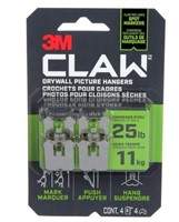 3M DRY WALL PICTURE HANGER 4 PACK 25 LBS