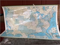 Large Laminated USA School Map