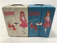 (2) Mattel Barbie Skipper Carrying Cases With More