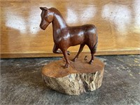 Terry Phillips Carved Horse Statue 1992