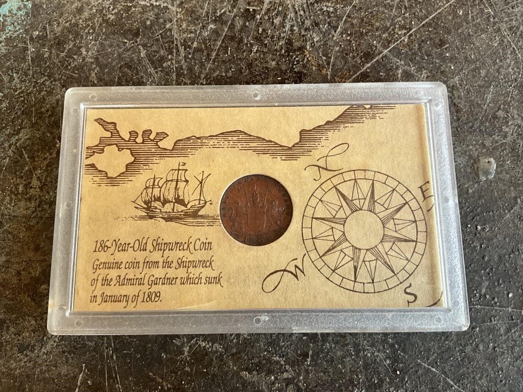 1808 Shipwreck Coin Admiral Gardner