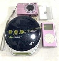 Apple iPod, Sony Cybershot, & Sony Walkman
