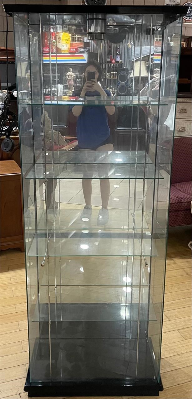 Glass Display Case with Light