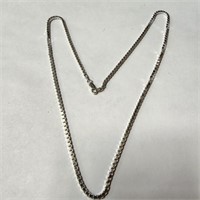$170 Silver 14.9G Box Chain 20" Necklace