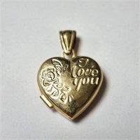 $1100 10K  Locket With Photo Compartment 3.6G Pend
