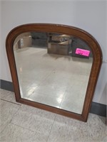 23x25 Wood Framed Beveled Glass Mirror
