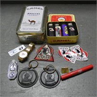 Camel Tin, Earnhardt Lighters, Narco Collectibles