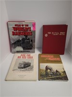 (4) Vintage Train History Books