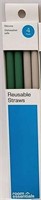 4 PACK Room Essentials Silicone Straws