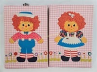 Mid Century Raggedy Ann Picture Frames