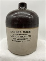 Samuel Bass Liquor Stoneware Jug