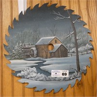 Hand Painted Saw Blade
