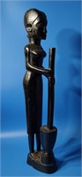 Vintage Ebony Wood African Statue