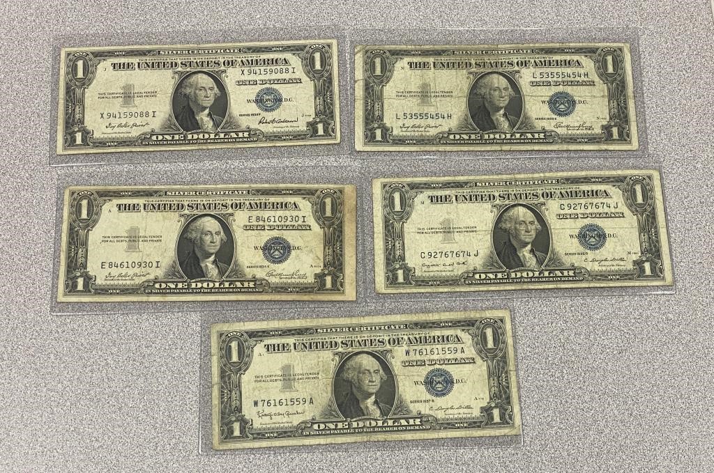 Group of $1 Blue Seal Silver Certificates