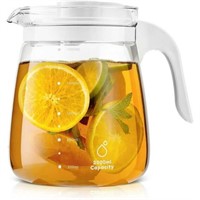 60oz  60oz Glass Water Pitcher with Lid and Handle
