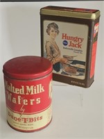 2 VTG TINS-HUNGARY JACK AND MALTED MILK WAFERS