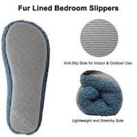 Size 10.5 Womens Slippers  Memory Foam  Fleece Lin