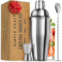 24oz  Stainless Steel Cocktail Shaker with Straine