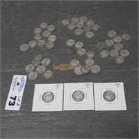 (50) Silver Mercury Dimes